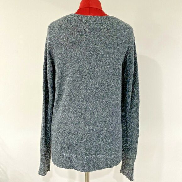 Hollister size M marled gray sweater v-neck pullover style soft cozy preppy look - Picture 5 of 8